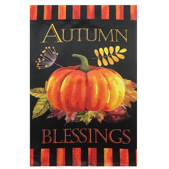 40&#x22; Autumn Blessings &#x26; Pumpkin Garden Flag